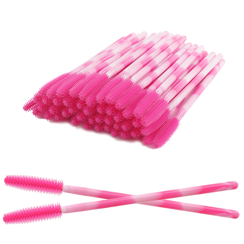 Beauty Makeup Brands - 50/100Pcs 일회용 실리콘 속눈썹 브러쉬 컬러