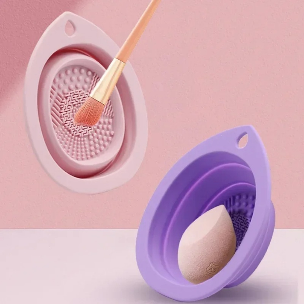 Beauty Makeup Brands - 실리콘 메이크업 브러쉬 청소 그릇 접이식