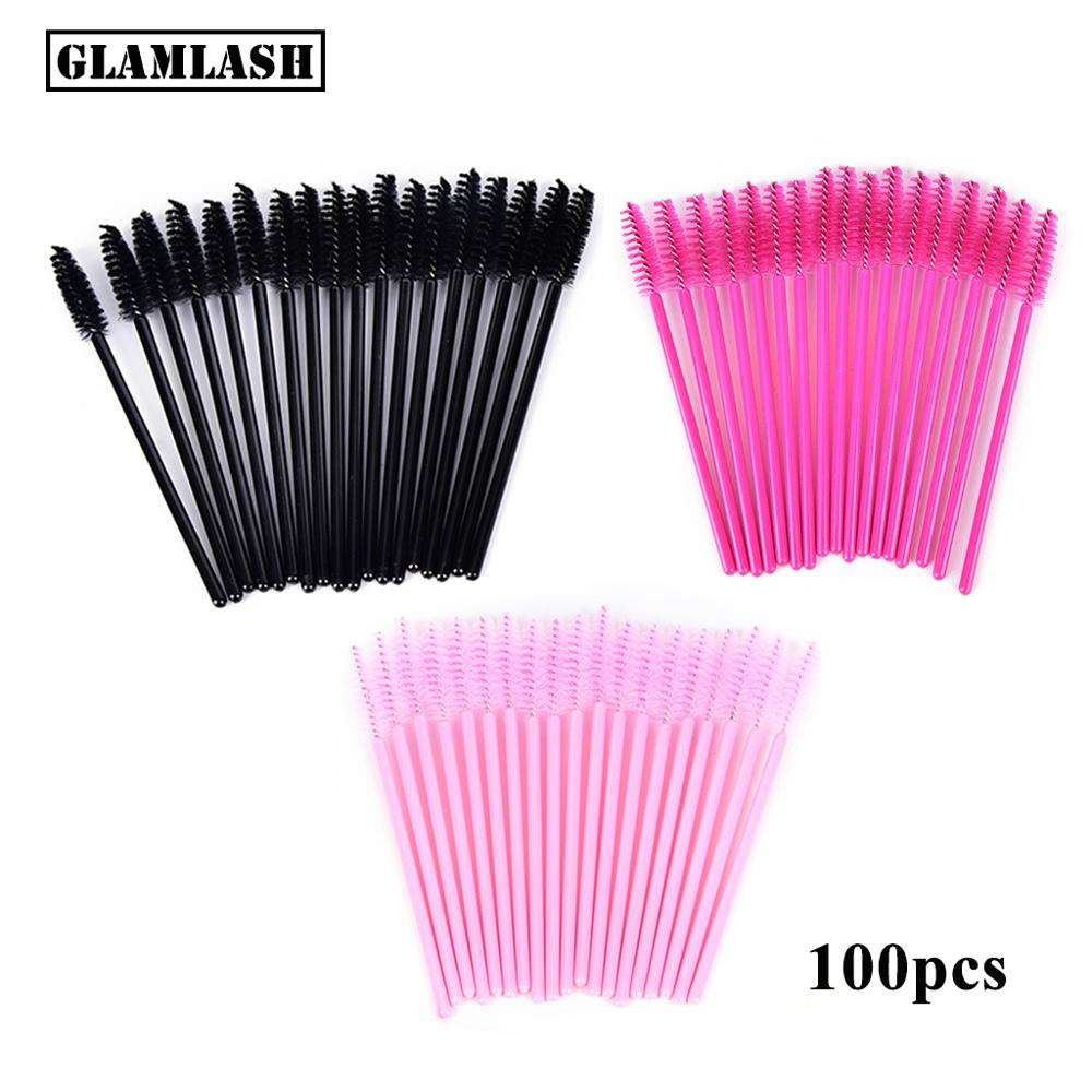 Beauty Makeup Brands - 100Pcs 일회용 마이크로 속눈썹 빗 브러시