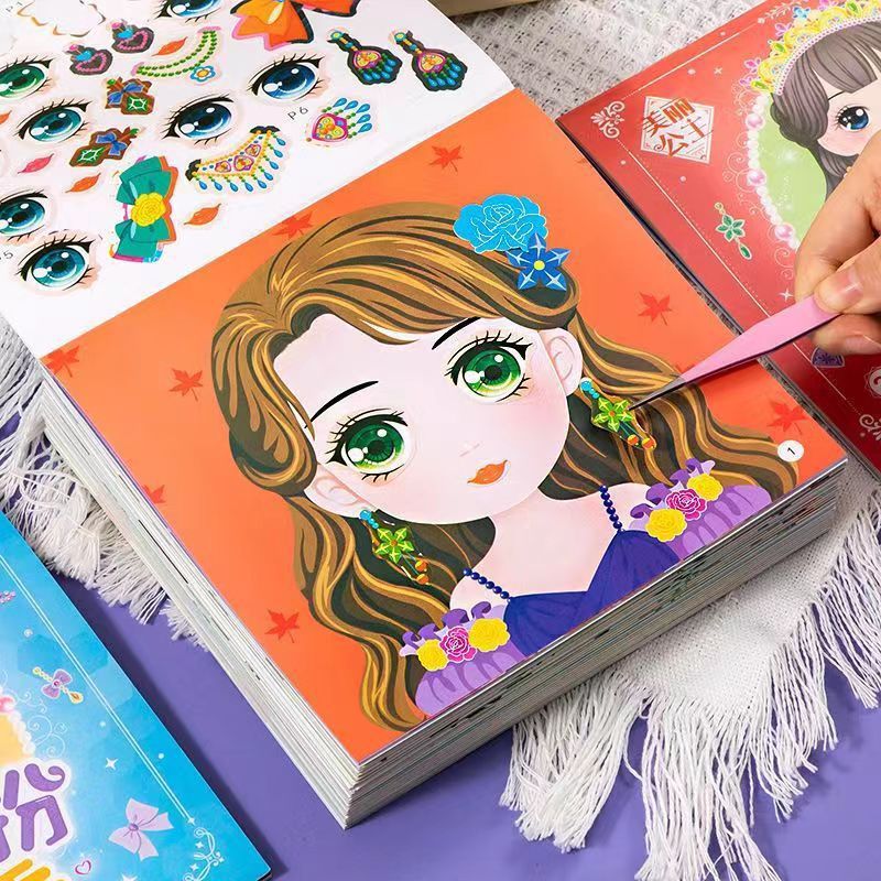 공주 드레스업 스티커북 장난감, 소녀와 어린이 퍼즐,  - Beauty Makeup Book 리뷰 및 가격