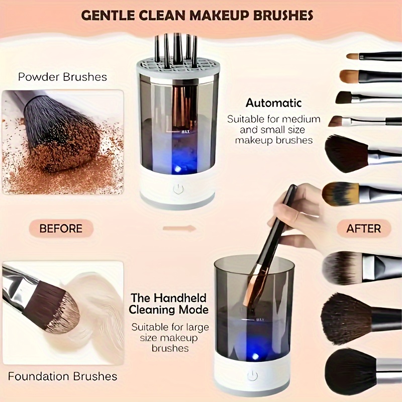 자동 전동 메이크업 브러쉬 클리너 USB 플러그 휴대용 - Beauty Makeup Brands 리뷰 및 가격