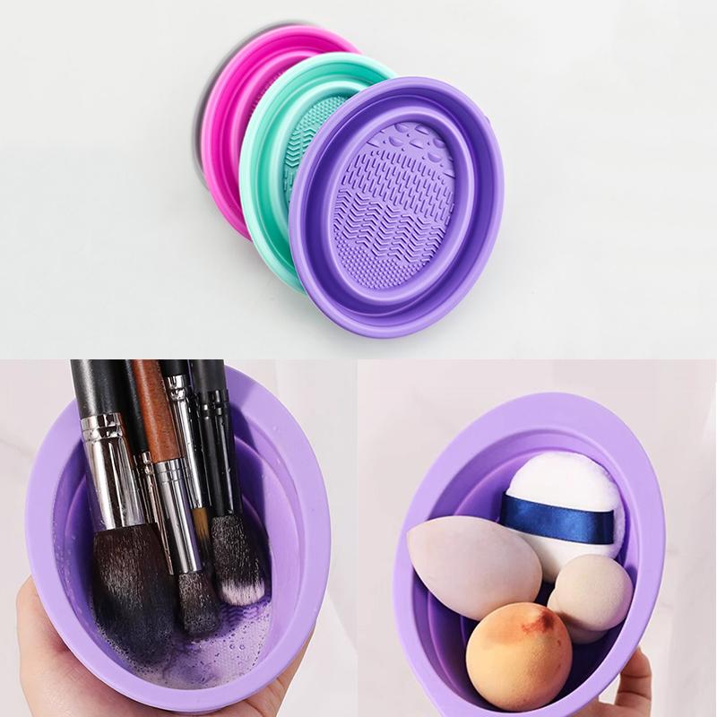 부드러운 실리콘 메이크업 브러쉬 클리너 접이식 파우더  - Beauty Makeup Brands 리뷰 및 가격