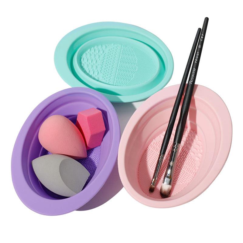 부드러운 실리콘 메이크업 브러쉬 클리너 접이식 파우더  - Beauty Makeup Brands 리뷰 및 가격