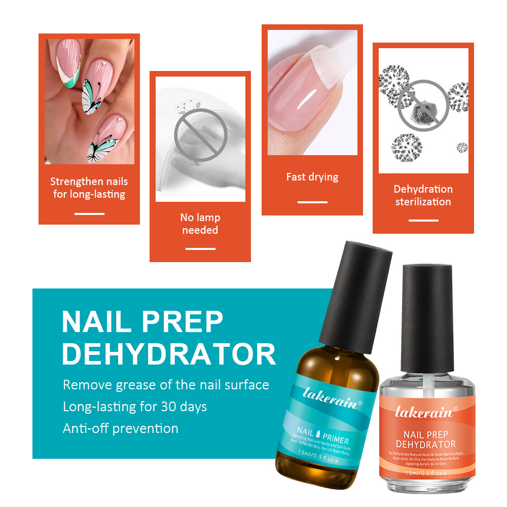2Pcs 15ml 네일 준비 탈수기 젤 및 산성 프라이 - Nail Dehydrator Primer 리뷰 및 가격