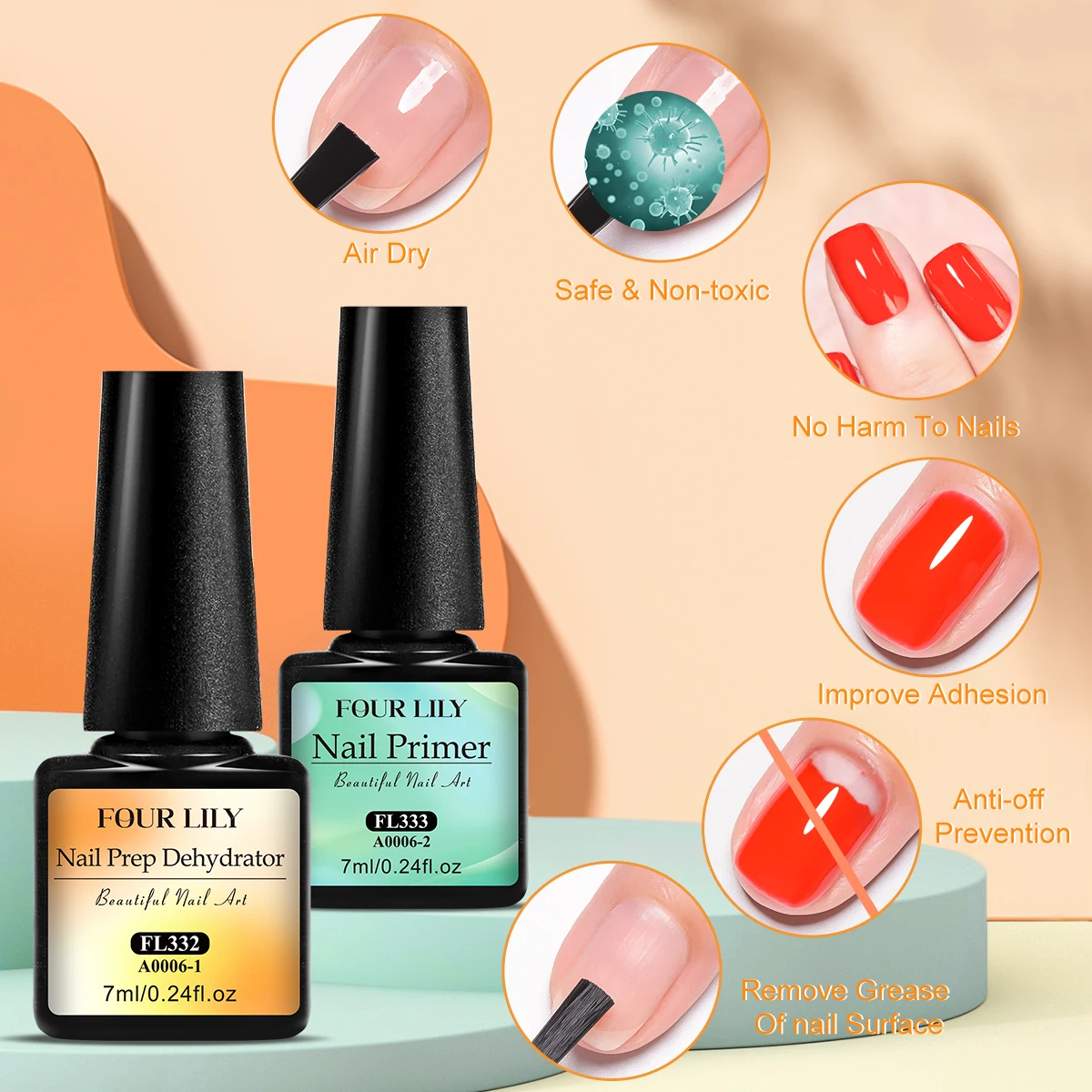 6종 네일 케어 세트 - 디하이드레이터, 프라이머, 탑 - Nail Dehydrator Primer 리뷰 및 가격