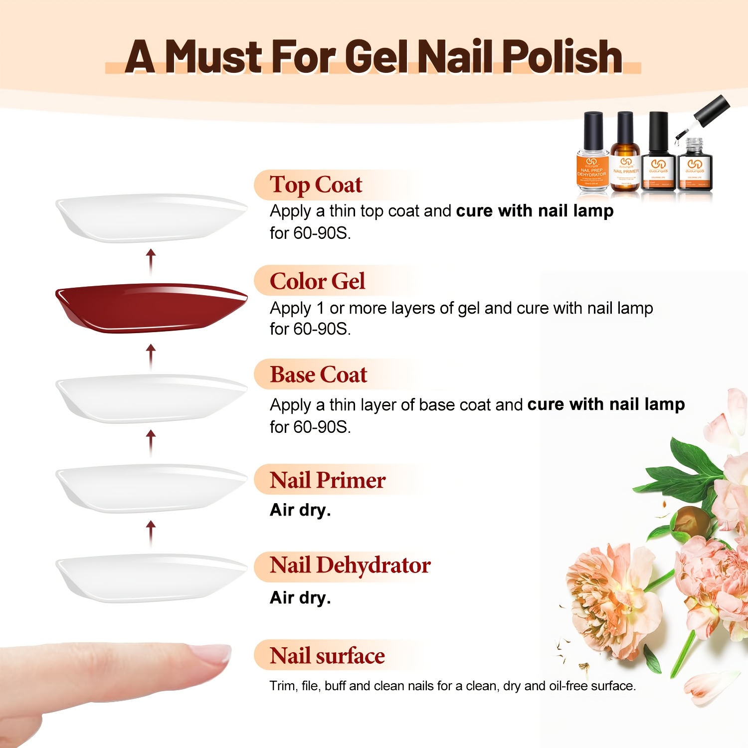4개입 탑코트 & 베이스 젤, 전문가용 천연 네일 탈수 - Nail Dehydrator Primer 리뷰 및 가격