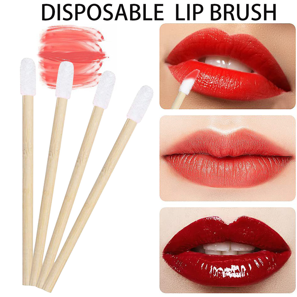 50/100개입 립 브러쉬 키트 대나무 손잡이 속눈썹  - Beauty Makeup Brands 리뷰 및 가격