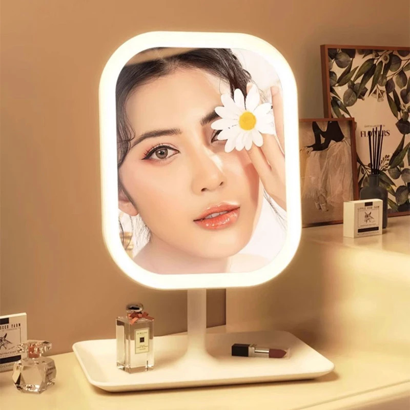 새로운 LED 모던 데스크탑 화장대 거울, 휴대용 3색 - Beauty Makeup Light 리뷰 및 가격
