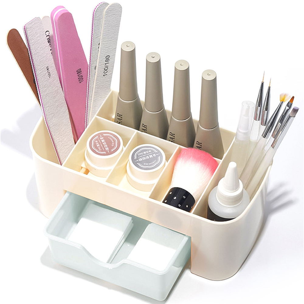 네일 아트 주최자 데스크탑 서랍 화장품 보관 상자 메이 - Beauty Makeup Brands 리뷰 및 가격