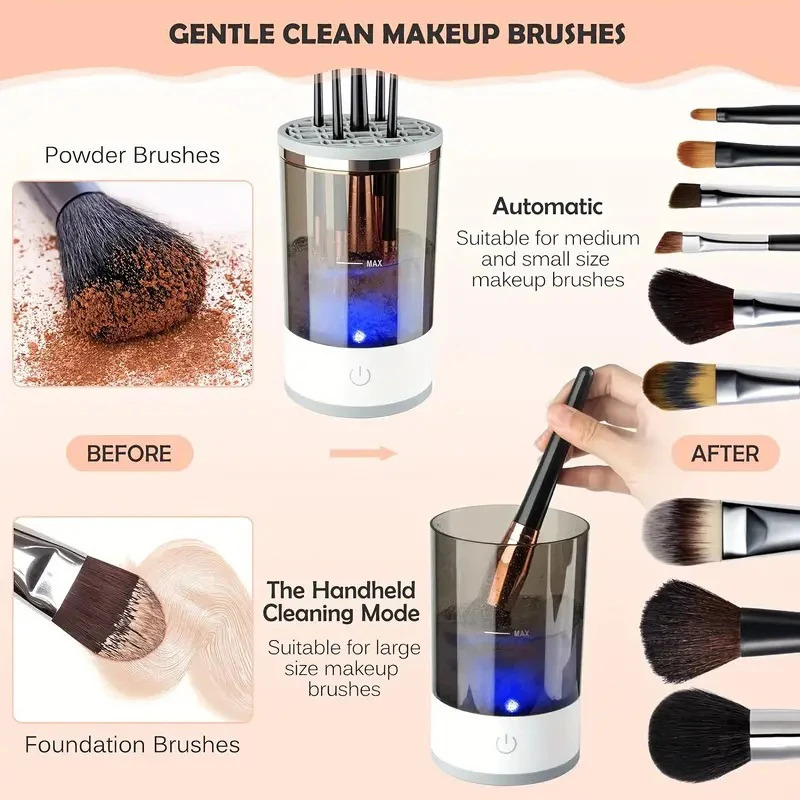 USB 플러그 휴대용 전동 메이크업 브러쉬 클리너 (고 - Beauty Makeup Brands 리뷰 및 가격